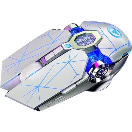 A7 Wireless Gaming Mouse 7D Ergonomic Mause with Seven-color breathing light Rechargeable Gaming Glowing Mice For PC Laptop Game