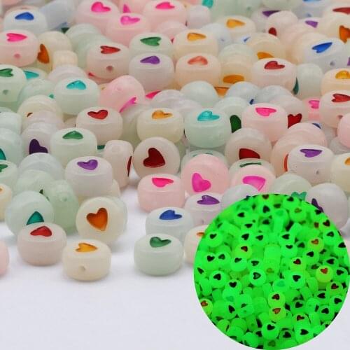 Beige Round Mixed Heart Shape Acrylic Beads 4x7mm Loose Spacer Beads For Jewelry Making Diy Necklace Bracelet Accessories