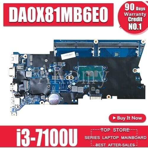 DA0X81MB6E0 X81 For HP ProBook 430 440 G4 Laptop Motherboard 905792-001 905792-601 100% Tested OK With i3-7100u