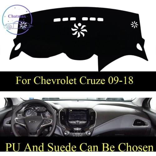 Customize For Chevrolet Cruze 2009-2018 Dashboard Console Cover PU Leather Suede Protector Sunshield Pad