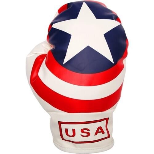 Personality OEM Driver Headcover Golf 440cc 460cc Synthetic Leather USA Flag Stars and Stripes Boxing Glove Head covers