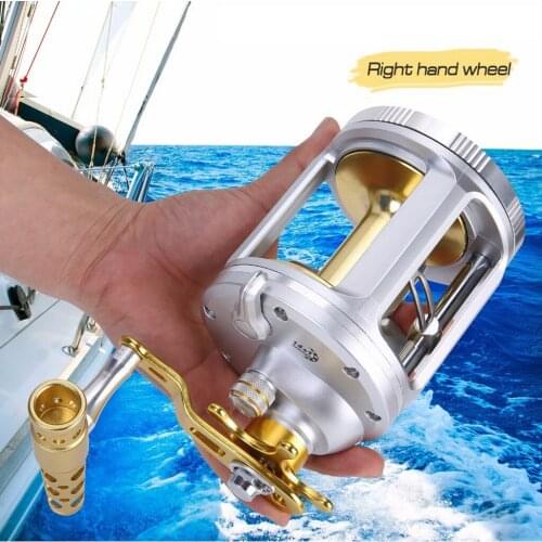 Round Baitcasting Reel 14+1 BB Conventional Reel Right Hand Reinforced Metal Body & Star Drag