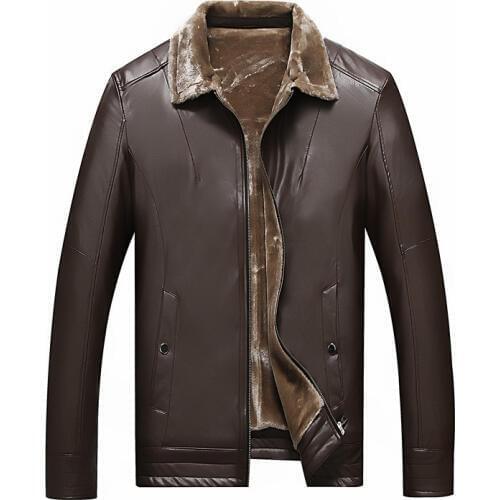 PLUS SIZE 10XL 8XL 6XL HOT new Winter Men New Leather jacket Business casual Velvet bigger sizes coat