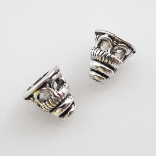 New 60Pcs Tibetan Silver Color Tiny Hollow Cone End Bead Caps Craft DIY 7.5mm