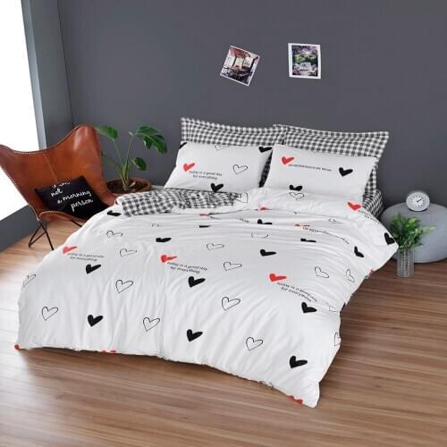 100% Natural Cotton Solid Color Double Duvet Cover Set FreshColor 4-Piece Modern And Stylish Design European American Style