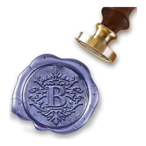 Custom Initial Wax Seal Stamp-Classic Fleur #309