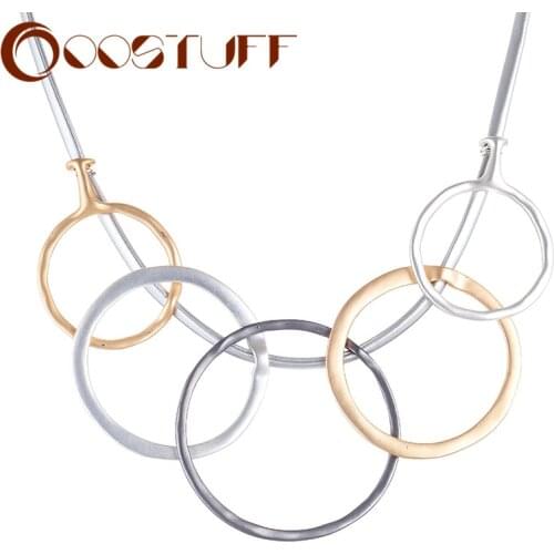 Necklaces & pendants Jewelry for Women Chokers Colored Circles Vintage Jewellery Fashion Trendy Female Chunky Choker Grey Chains