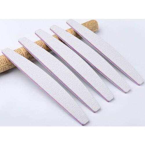 5 Pcs/set Moon Shape Grey Nail File Buffer Sanding Nail Tools 100/180 DIY Salon Nail Tips Manicure Pedicure Supplies Kit