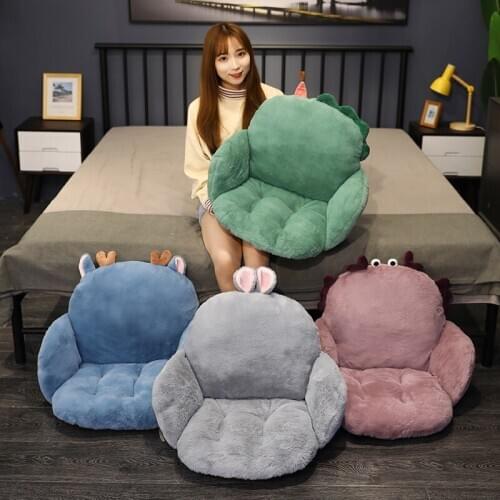 55CM Plush Warm Seat Cushion Cute Animal Fleece Polyester Fiber Comfortable Sofa Stuffed Pillow Home Decor For Girlfriend Gifts