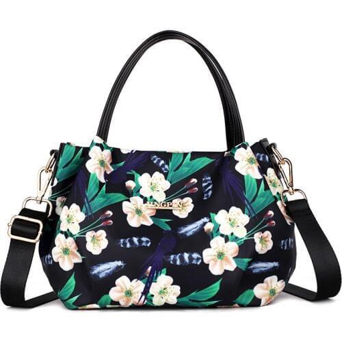 New Famous Designer Women Shouder Bag printing Flowers Waterproof Oxford Crossbody Bag Messenger Bag Female Handbag