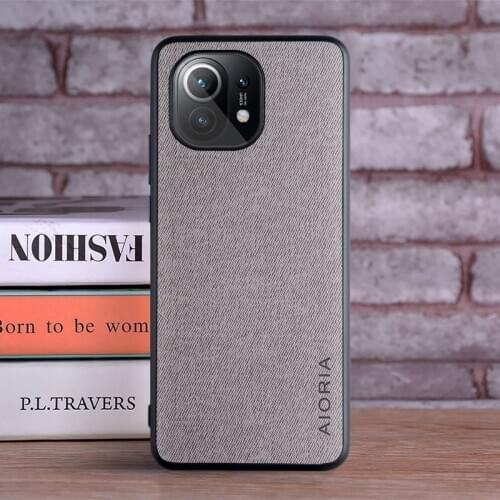 Comfortable Fabric Phone Case for Xiaomi Mi 11 Mi11 Xiaomi11 Non-fingerprint Thin Back Cover Coque Funda Capa