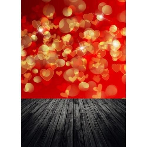 Hearts Twinkle Flare Bokeh Red Photo Backgrounds Vinyl Backdrops Photography Props for Lovers Valentines Day Wedding Photophone