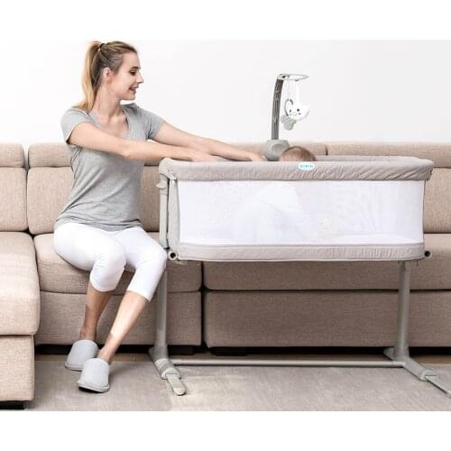 Youpin Baby Care Bed Furniture With Bedbell Portable Infant Travel Sleeper Cot Sleeper Breathable Folding Crib Toddler Cradle