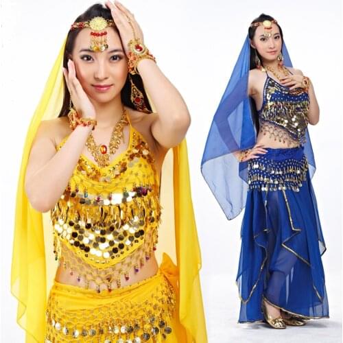 Sexy Belly Dance Costumes Bollywood Costumes Indian Dress bellydance Dress Womens Belly Dancing Costume Sets Tribal 2pcs/1set