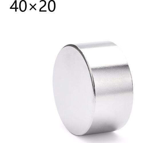 1pcs N50 magnet 40x20 mm Round strong powerful Neodymium Permanent 40*20 Art Craft Connection 40mm x 20mm