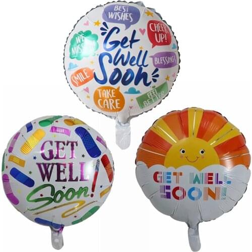 10pcs 18inch Get Well Soon Foil Helium Balloons I Am Sorry Apologize Theme Party Decoration Best Wishes Decor Air Globos Ball