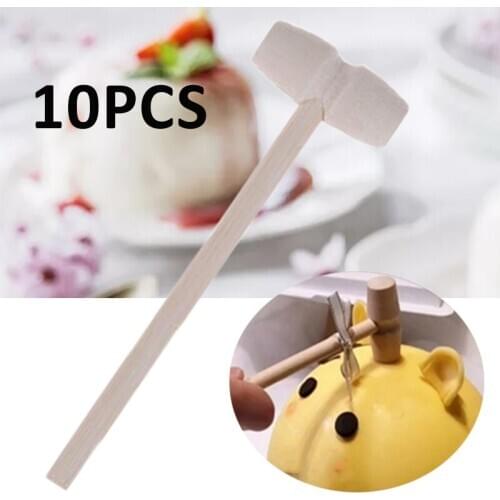 10Pcs Mini Hammers Ball Wooden Crab Mallets Pounder Replacement Wood Mallets Hitting Hammer Mallets Children Educational Toy