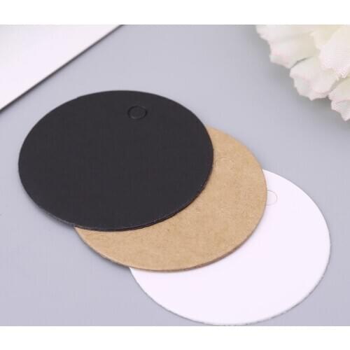 100pcs Blank Kraft Paper Hang Tags Wedding Party Favor Label Price Gift Card 4cm
