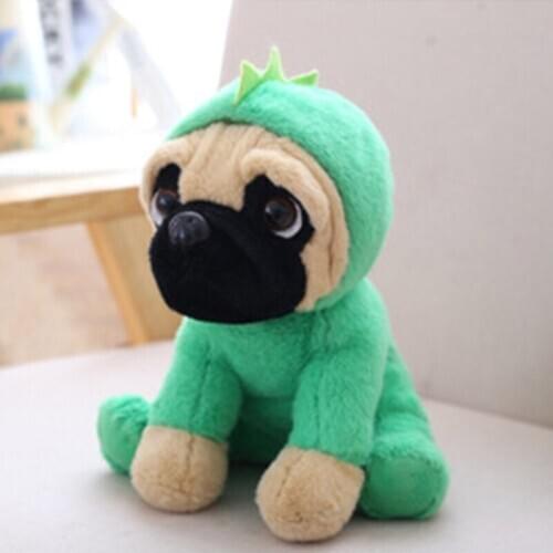 Drop Ship. New Large Plush Toys 10\" Pug Dog In 6 Costumes Cuddly Soft Toy Girl Kids Gift