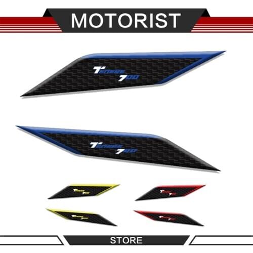Motorcycle 3D Edge Pad Stickers Back seat side gel Protective Accessories Decals Pedal For Yamaha Tenere 700 Tenere700