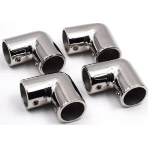 4PCS Boat Marine Hand Rail Fitting 90 Degree 7/8" Elbow Stainless Steel Polished