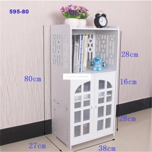 595-80/595 Large Size Waterproof Bathroom Storage Side Cabinet Floor Type Simple Tissue Storage Rack Toilet Vanity Side Cabinet