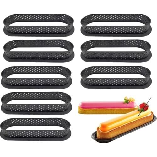 8pcs Oval-Shape Cake Mold Cake Circle Ring Mold Mousse Circle Ring Tart Decorating Baking Tool Kitchen Accessories