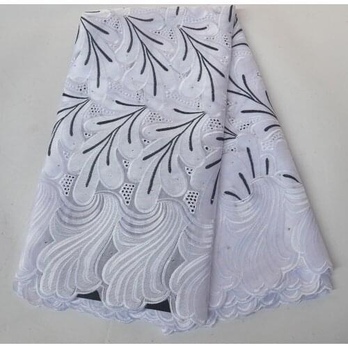 African dry lace fabric high quality Swiss voile lace in Switzerland hot sale cotton Korean bridal Nigerian white lace for party