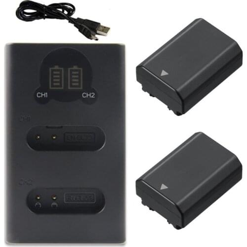 2X NP-FZ100 FZ100 Battery+Dual USB Charger for Sony Alpha a9, a9R, a9S, A7R MARK 3, Alpha a7 III, A7 MARK 3,a7R IV, Alpha 7R4