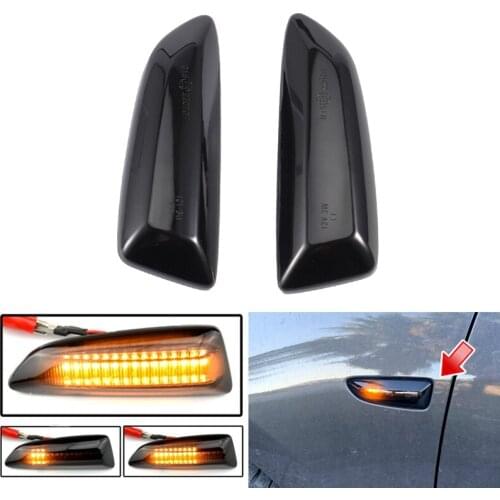 Car Dynamic LED Turn Signal Blinker Side Marker Light for Opel Astra K J Crossland X Insignia B Buick Regal