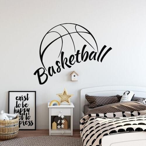 Basketball Wall Decals Basket Sports Boy Bedroom Basketball Hall Interior Art Decal Vinyl Wall Stickers Home Decor Ball S528