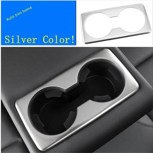 Lapetus Rear Seat Water Cup Holder Interior Refit Kit Cover Trim Fit For Mazda 3 2019 2020 Auto Accessories / Stainless Steel
