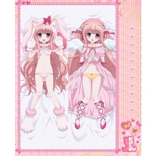 Anime Cartoon rokyubu Double Bolster Hugging Pillow Case Pillow Cover Pillowcase Peach Skin 2 Way No.65104