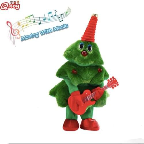 Electric Toy Electric Plush Toys Doll Funny Cute Green Electronic Xmas Tree Musical Santa Claus Fun Toy Christmas Decoration