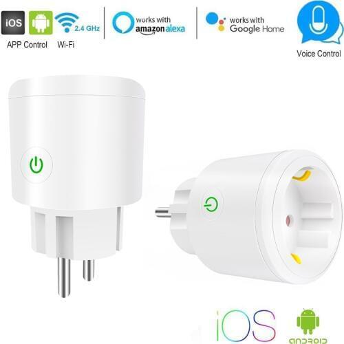 EU US Smart WiFi Socket Timing Switch Smart Plug IOS Android Google Alexa Voice Remote Control Smart Power Plug Socket