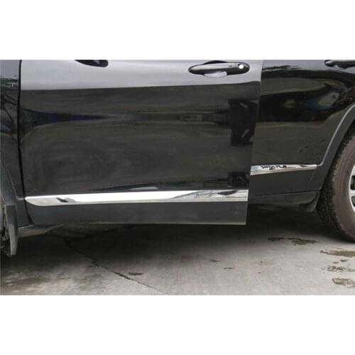 Chrome ABS Exterior Car Door Side Body Protection Decor Strip Trim Sticker Cover Styling For Jeep Cherokee 2014-2016