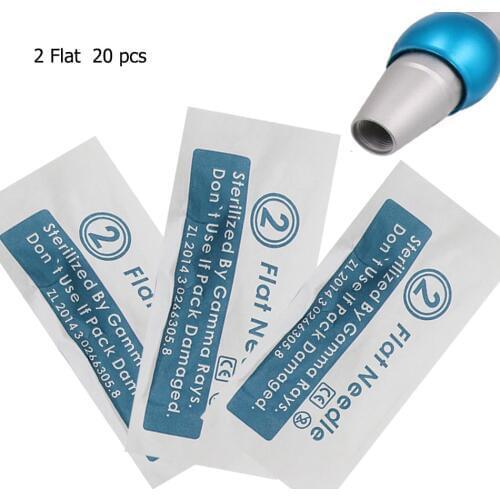 20pcs/lot 2F Eyebrow Tattoo Needles Cartridge Permanent Makeup Liberty Machine Needles for Beauty Makeup