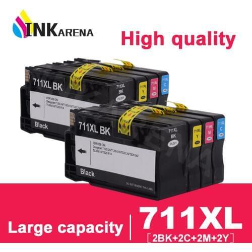 INKARENA 2 Set Printer Ink Cartridge Compatible Replacement For HP 711 For HP711 Designjet T120 T520 Printers inkjet Cartridges