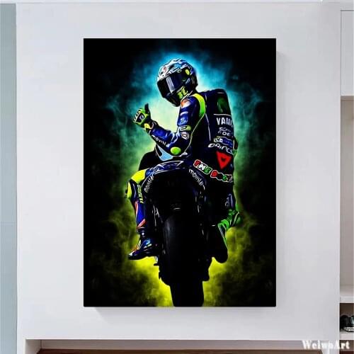 Classic Racing Poster Motorcycle Race Canvas Prints Painting Abstract Sport Picture for Living Room Home Decor Wall Art