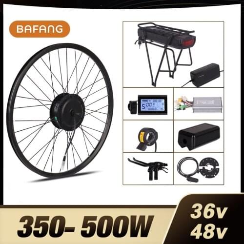 BAFANG Ebike Conversion Kit 36V 350W 48V 500W Electric Bicycle SWX02 Motor 8fun RM G020.350/500.D 20AH Battery Rack