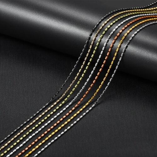 2m/lot Copper Bamboo Ball Chains Link Chains Bulk Gold Rhodium Necklace Chain Findings For DIY Jewelry Making Supplies