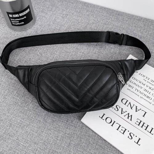 Fashion PU Women Bag 2021 Luxury Waist Bag Designer Solid Color Chest Pouch Female Belt Purse Travel phone pouch Crossbody Bags