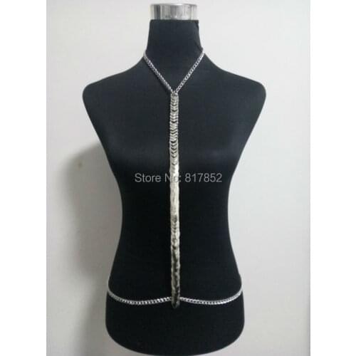 Fashion Style WRB60 Women Silver Chains Silver Fish Scale Bikini Chains Jewelry Unique Fish Scale Body Jewelry