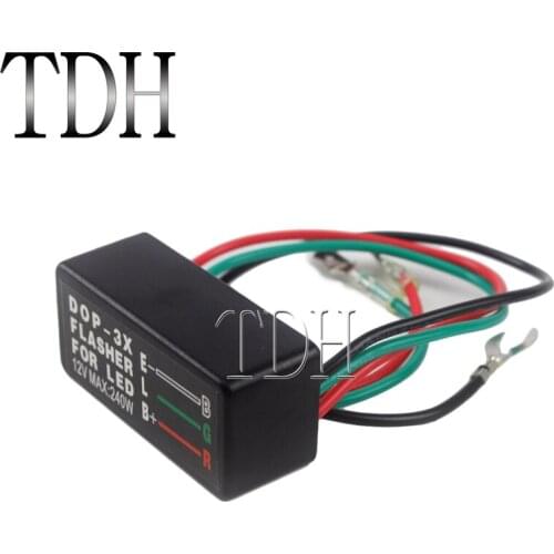Motorcycle 3-Pin LED Turn Signal Light Flasher Relay 12V Max 240w Indicator Fixing Relay for Honda Suzuki Yamaha Kawasaki