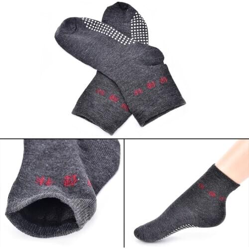 1 Pair Anti Cold Tourmaline Socks Heating Tourmaline Socks Foot Massager Far infrared Automatic Heat Ankle Massage Socks