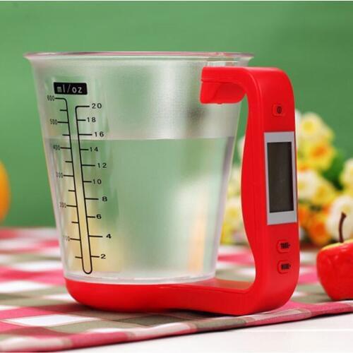 New Kitchen Measuring Cup Digital Electronic Scale With LCD Display Multifunctional Temperature Liquid Measurement Cups Dropship
