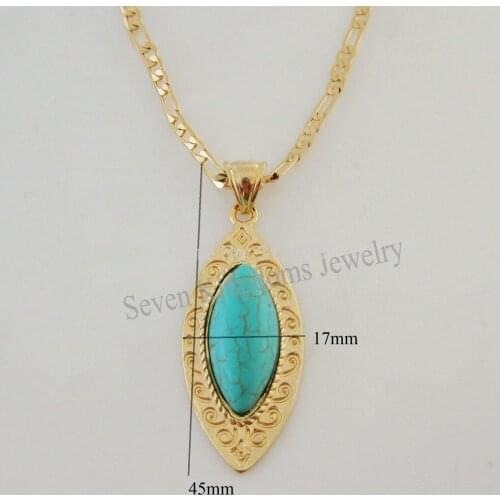 Free Shipping/Min Order 10$/ - YELLOW GOLD GP OVERLAY FILL BRASS 24" NECKLACE&OVAL PENDANT/Great Gift/ Money Maker