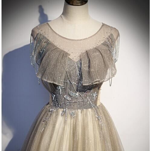 Luxury beading embroidery tassels shoulder ball gown rococo royal princess Medieval Renaissance Victorian dress Belle