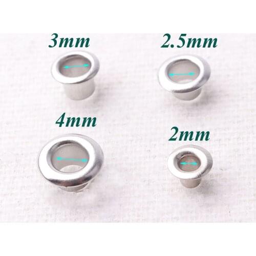 100-400 PCS Silver MINI Eyelets,For Clothes Leather Canvas Bag Rivet Studs-1/16"(2mm)/2.5mm/3mm/4mm