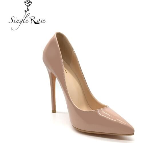 SINGLE ROSE Leather Pumps